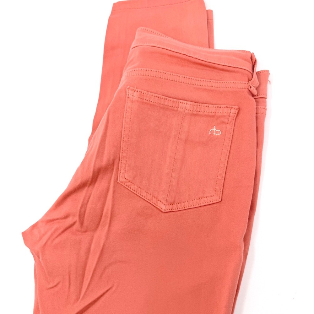 Rag & Bone Skinny Pants Coral Orange Mid Rise Stretch Twill Womens Size 27